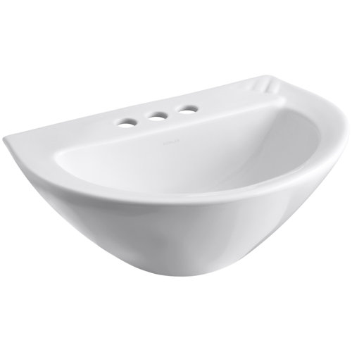 K217640 Kohler Parigi® Vitreous China 19.75" Pedestal Bathroom Sink